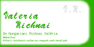 valeria michnai business card